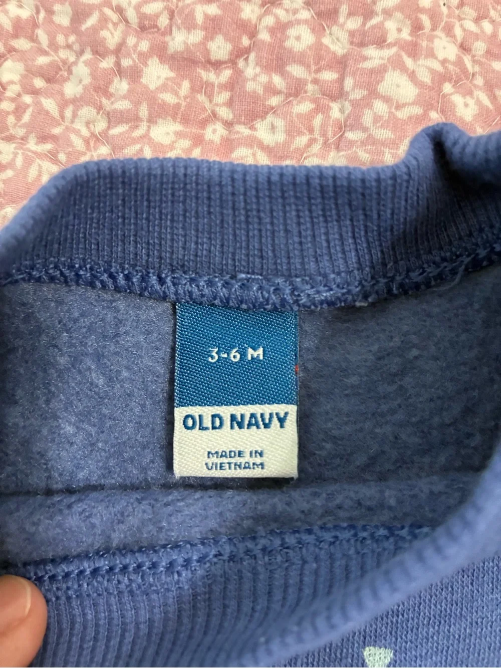 Old Navy Navy Blue Patterned One-Piece Footie
